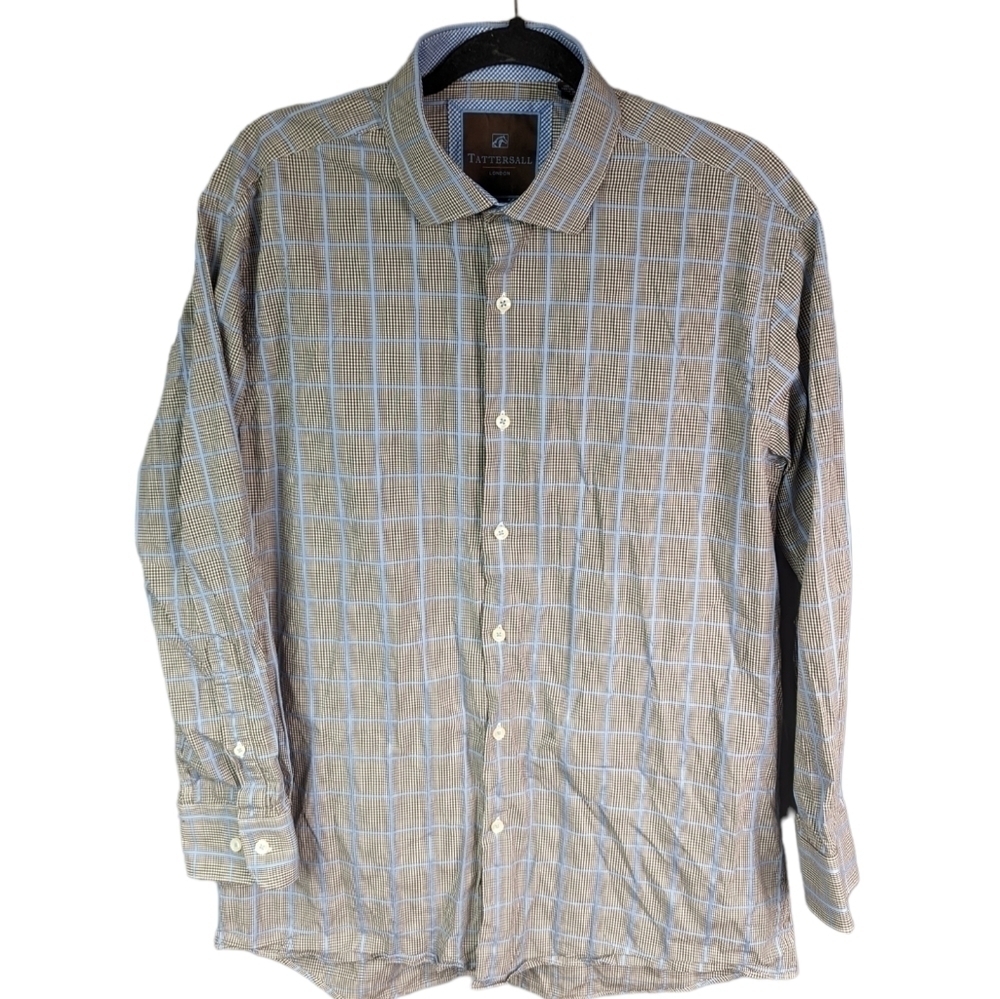 Tattersall Check Cotton Shirt Sz 16 1/2